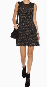 Sandro black silk dress